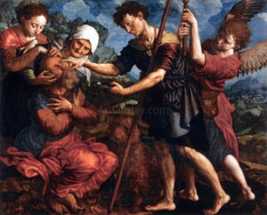  Jan Sanders Van Hemessen Tobias Restores his Father's Sight - Art Print