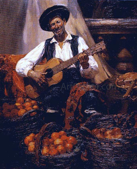  Jose Benlliure Gil Tocando la Guitarra - Art Print