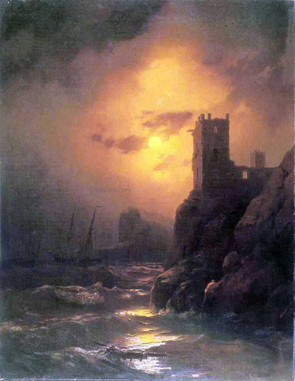  Ivan Constantinovich Aivazovsky Tower, Shipwreck - Art Print