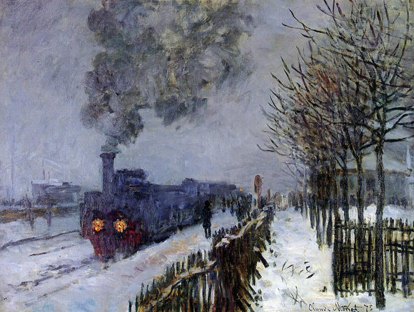  Claude Oscar Monet A Train in the Snow, the Locomotive - Art Print
