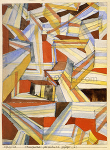  Paul Klee Transparent in Perspective Grooved - Art Print