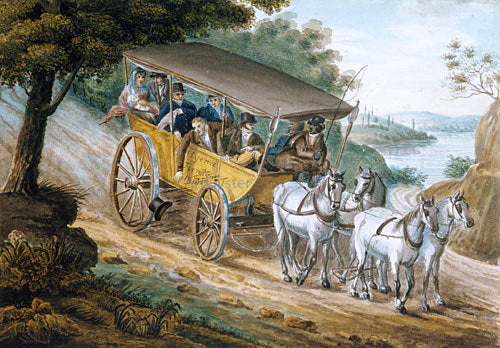  Pavel Petrovich Svinin Travel by Stagecoach Near Trenton, New Jersey - Art Print