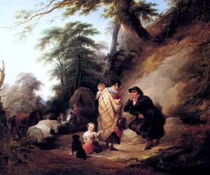  Senior William Shayer Travelers Resting - Art Print