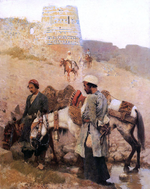  Edwin Lord Weeks Traveling in Persia - Art Print