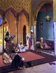 Rudolph Ernst Traveling Musicians Playing for the Sultan - Art Print