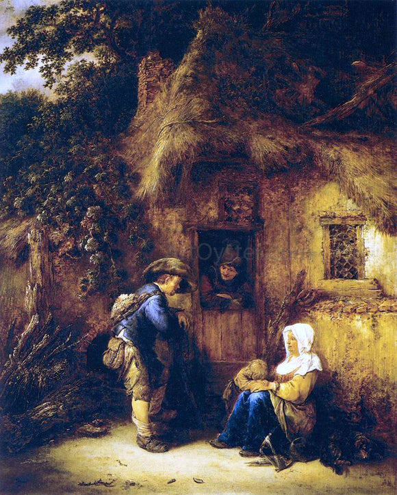  Isaac Van Ostade Traveller at a Cottage Door - Art Print