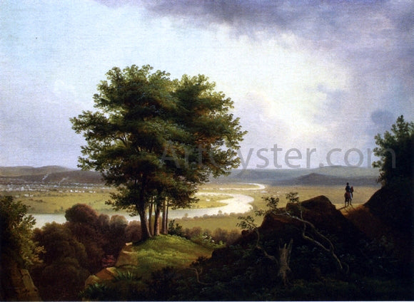  Victor DeGrailly Traveller by the Oxbow, Connecticut River - Art Print