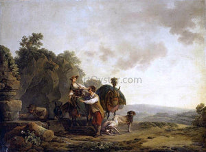  Philip Jacques De Loutherbourg Travellers at a Well - Art Print