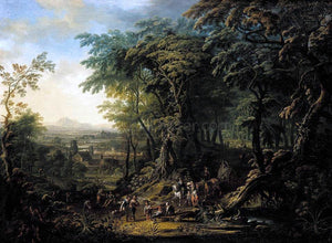  Franz Christoph Janneck Travellers on a Forest Road - Art Print