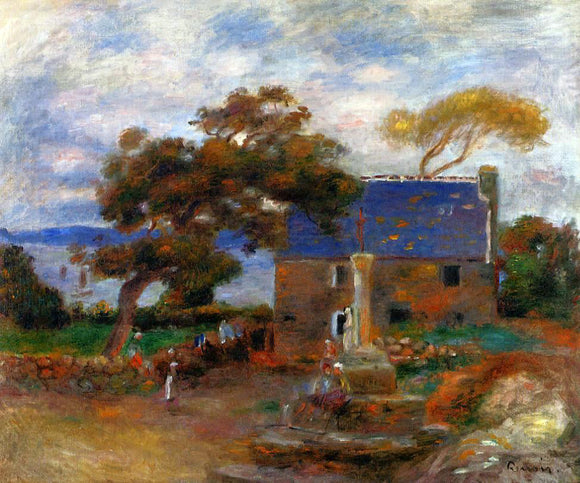  Pierre Auguste Renoir Treboul, near Douardenez, Brittany - Art Print