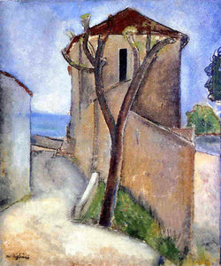  Amedeo Modigliani Tree and Houses - Art Print