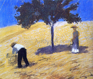  August Macke Tree in the Corn Field - Art Print