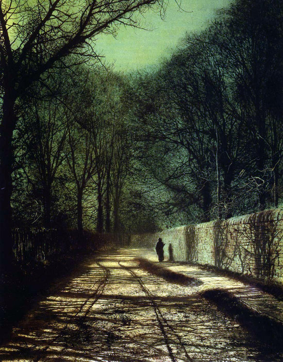  John Atkinson Grimshaw Tree Shadows on the Park Wall, Roundhay Park, Leeds - Art Print