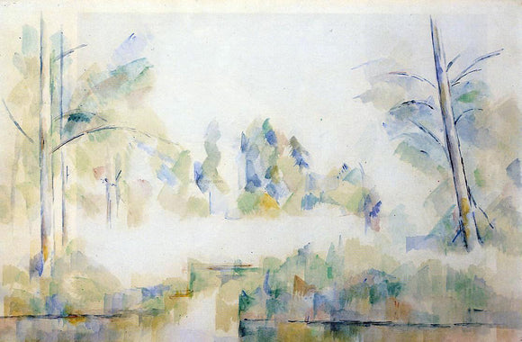  Paul Cezanne Trees by the Water - Art Print