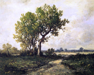  Leon Richet Trees in a Landscape - Art Print