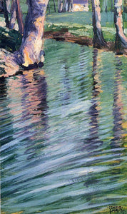  Egon Schiele Trees Mirrored in a Pond - Art Print