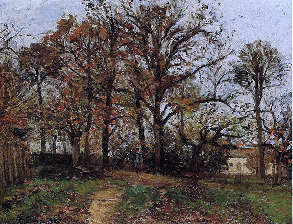  Camille Pissarro Trees on a Hill, Autumn, Landscape in Louveciennes - Art Print