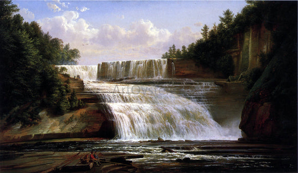  Ferdinand Richardt Trenton High Falls - Art Print