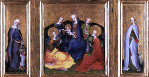  Painters (2) Masters Triptych: Madonna and Child with Saints - Art Print