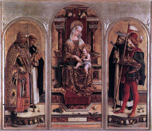  Carlo Crivelli Triptych of Camerino - Art Print