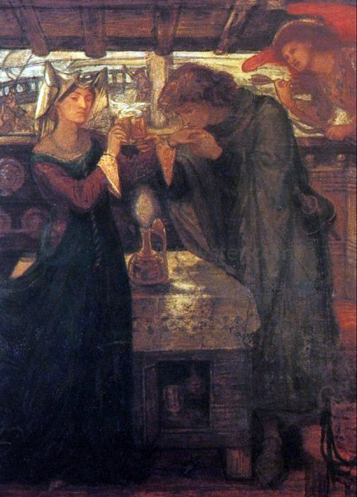  Dante Gabriel Rossetti Tristram and Isolde Drinking the Love Potion - Art Print