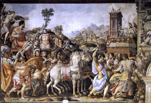 Cecchino Del Salviati Triumph of Furius Camillus - Art Print