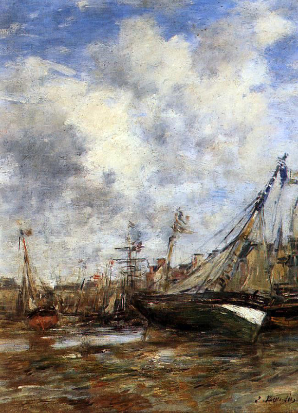  Eugene-Louis Boudin Trouville, Low Tide - Art Print