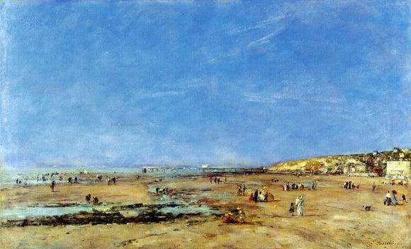  Eugene-Louis Boudin Trouville, Panorama of the Beach - Art Print
