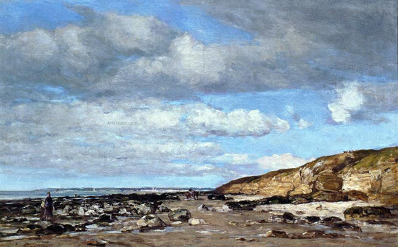  Eugene-Louis Boudin Trouville, Shore and Rocks - Art Print