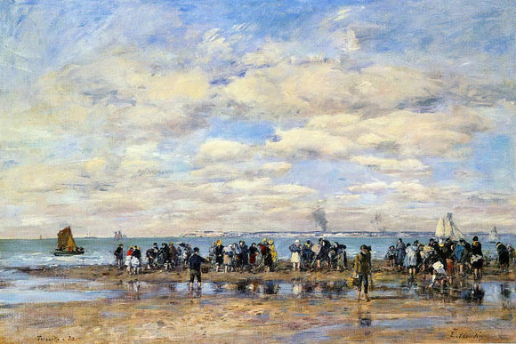  Eugene-Louis Boudin Trouville, the Beach at Low Tide - Art Print