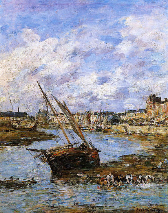  Eugene-Louis Boudin Trouville, the Inner Port, Low tide - Art Print