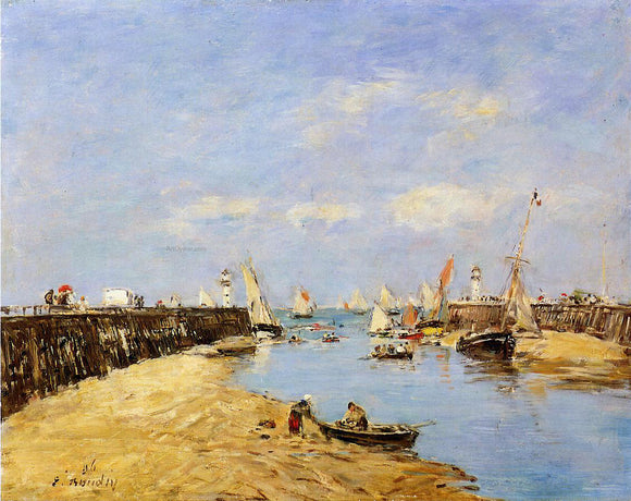  Eugene-Louis Boudin Trouville, the Jettys, Low Tide - Art Print