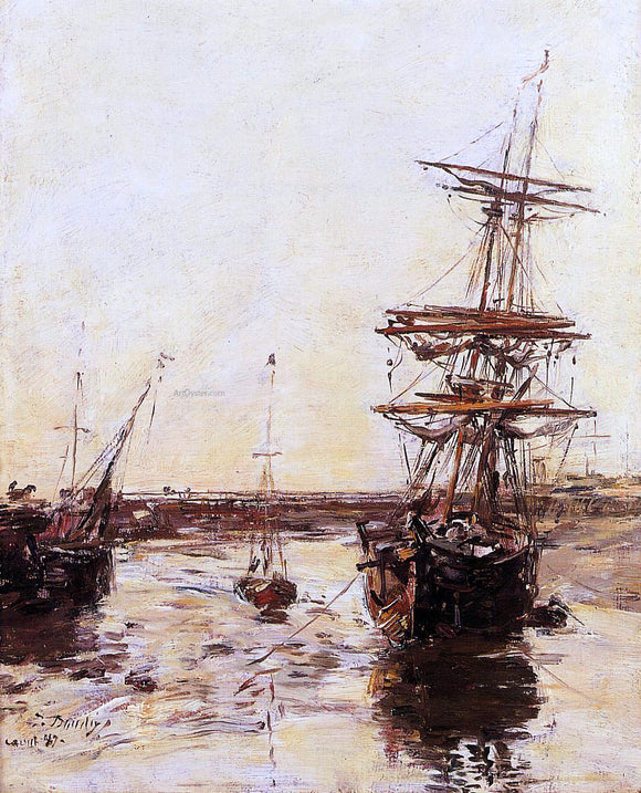  Eugene-Louis Boudin Trouville: the Outer Harbor - Art Print