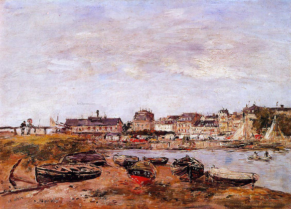  Eugene-Louis Boudin Trouville, the View from Deauville on Market Day - Art Print