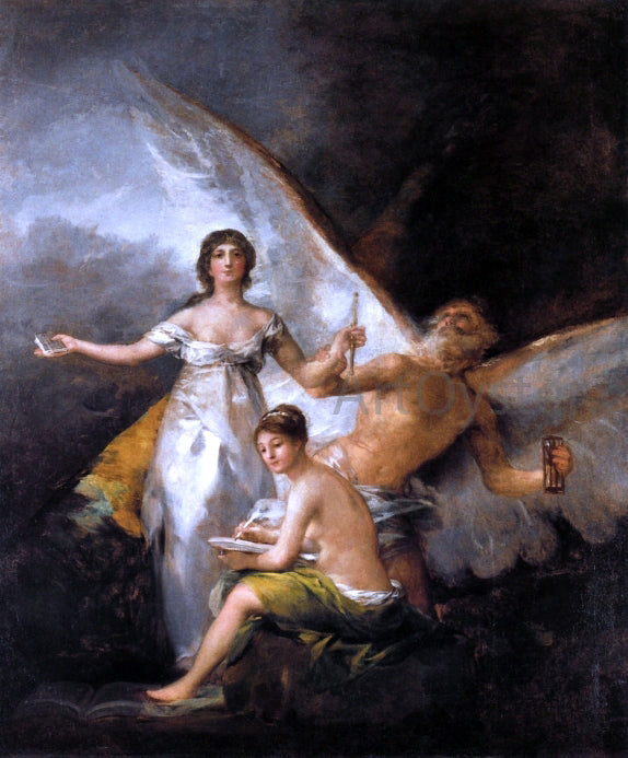  Francisco Jose de Goya Y Lucientes Truth Rescued by Time, Witnessed by History - Art Print