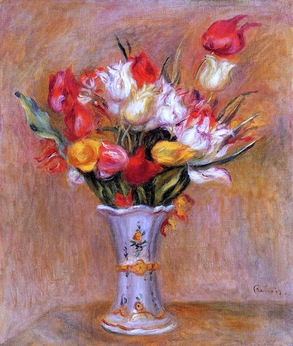  Pierre Auguste Renoir Tulips - Art Print