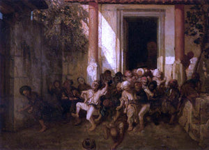 Alexandre Gabriel Decamps Turkish Boys Let out of School - Art Print