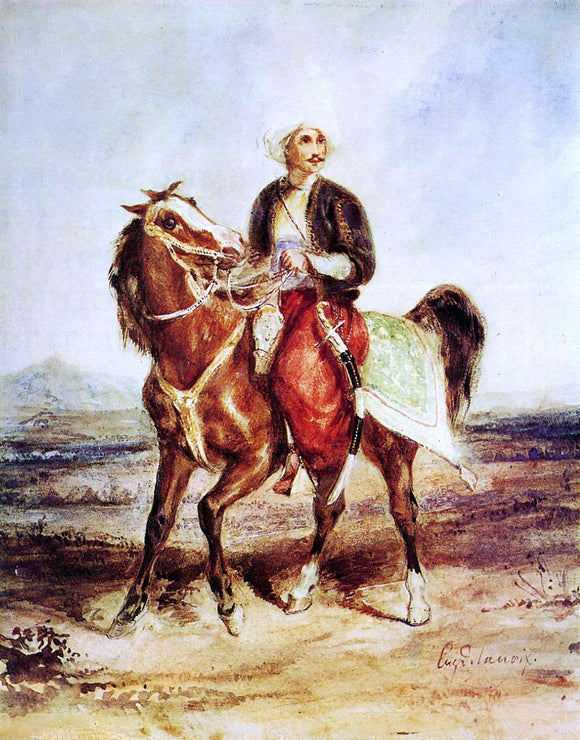  Eugene Delacroix Turkish Horseman - Art Print