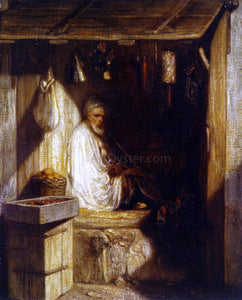  Alexandre Gabriel Decamps Turkish Merchant Smoking in His Shop - Art Print