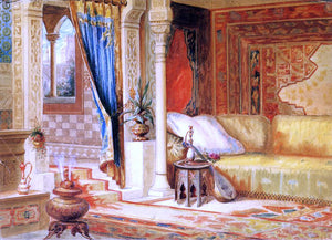  John Z Wood Turkish Room Theater Curtain Sketch - Art Print