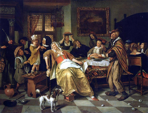  Jan Steen Twelfth Night - Art Print