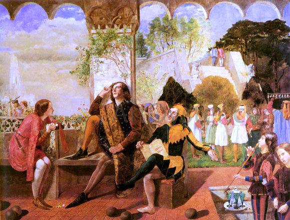  Walter Howell Deverell Twelfth Night, Act II, Scene IV - Art Print