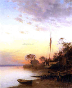  Francis A Silva Twilight along the River - Art Print