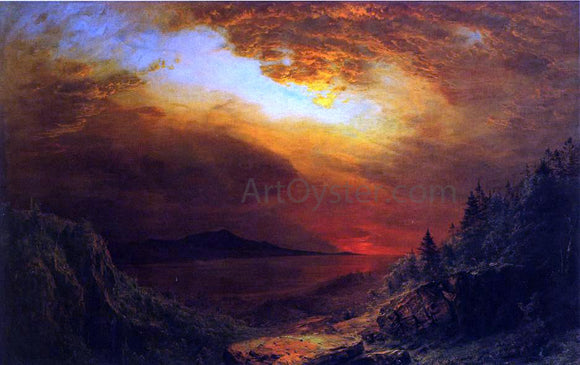  Frederic Edwin Church Twilight Mount Desert Island, Maine - Art Print