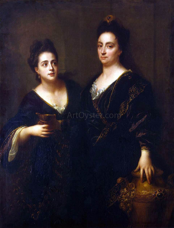  Jean-Baptiste Santerre Two Actresses - Art Print