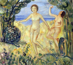  Henri Lebasque Two Bathers by the Beach - Art Print