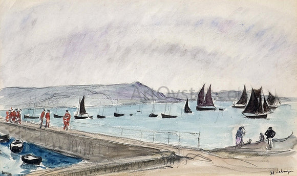  Henri Lebasque Two Boats at Saint Tropez (also known as Deux Bateaux a Saint Tropez) - Art Print