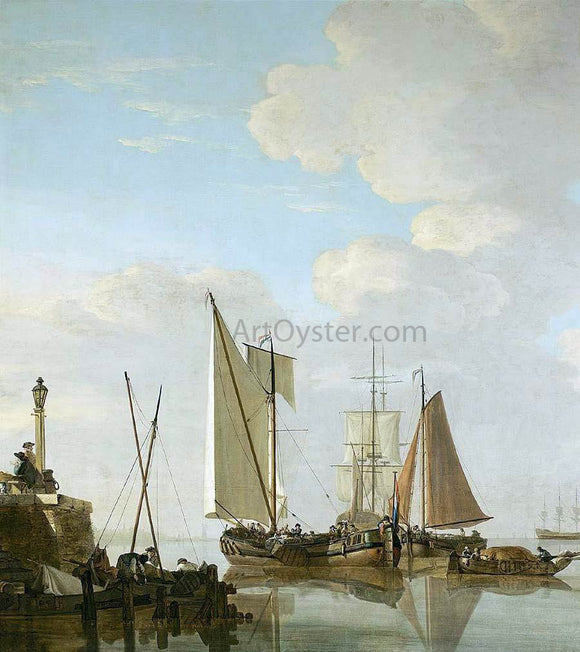  Jacob Van Strij Two Boeiers and a Cat Under Sail - Art Print