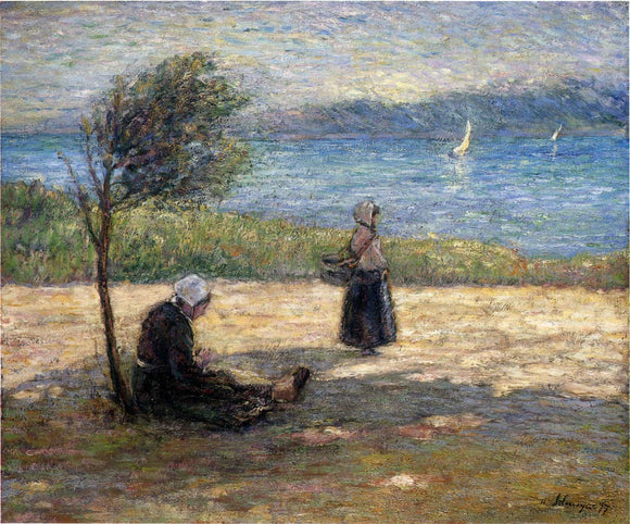  Henri Lebasque Two Britons by the Sea - Art Print