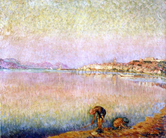  Henri Lebasque Two Children by the Water - Art Print